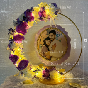 Floral hoop ring photo frame