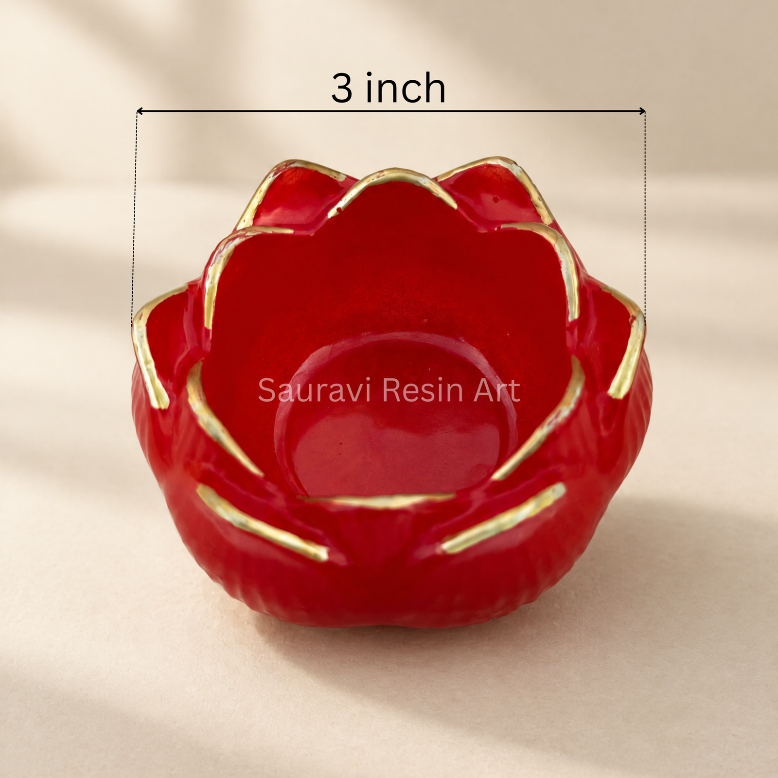Lotus Aasan(Sacred mini lotus resin prayer base)
