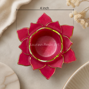 Lotus Aasan (Sacred mini lotus resin prayer base)